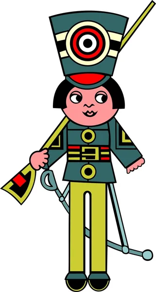 Toy soldier — Stock Vector