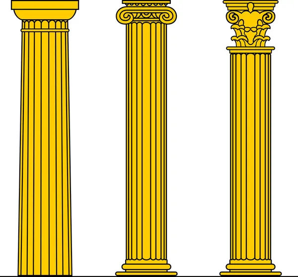 Drei Säulen — Stockvektor