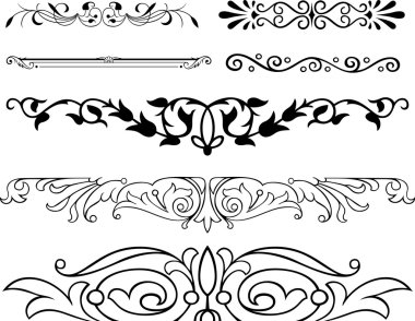 Elegance vector floral ornaments clipart