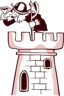 Sentinel on tower clipart