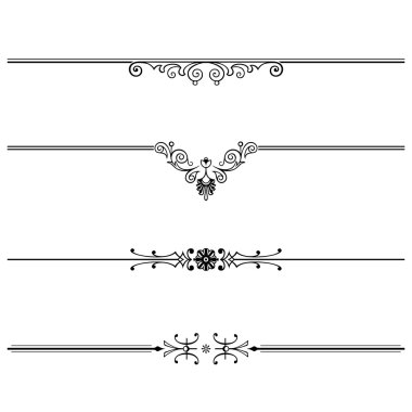 Elegance vector floral ornaments clipart