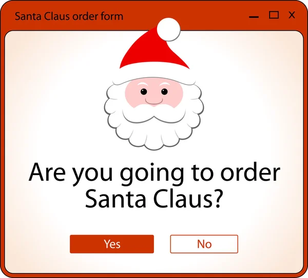 Weihnachtsmann-Bestellformular — Stockvektor