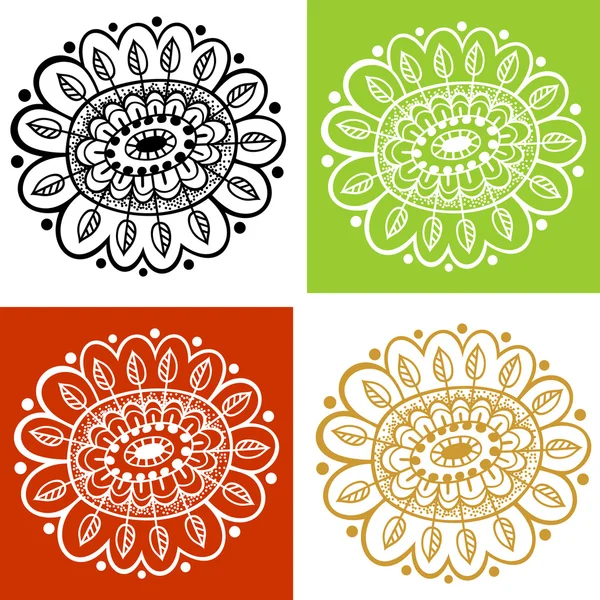 Ornement floral vectoriel — Image vectorielle