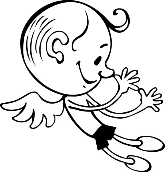 Cupido cartone animato senza arco — Vettoriale Stock