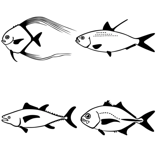 Vektorové ryby — Stockový vektor