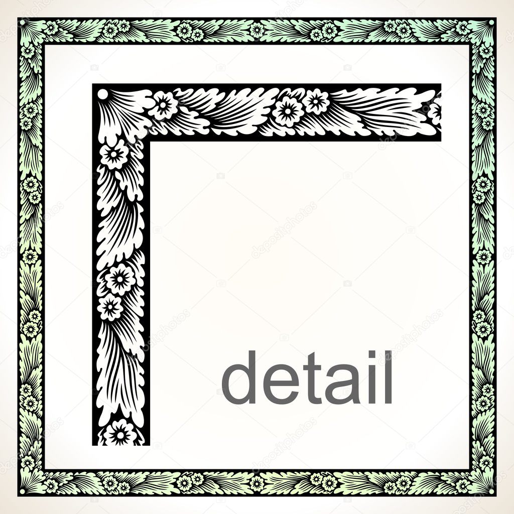 Vector decorative frame