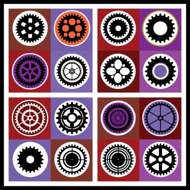 A mosaic gear clipart