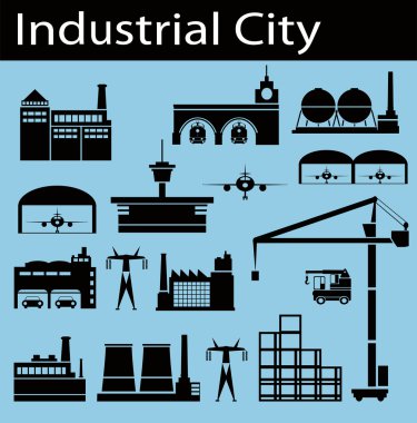 Industrial city clipart