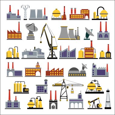 Industrial buildings clipart