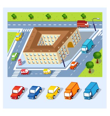 Isometric city clipart