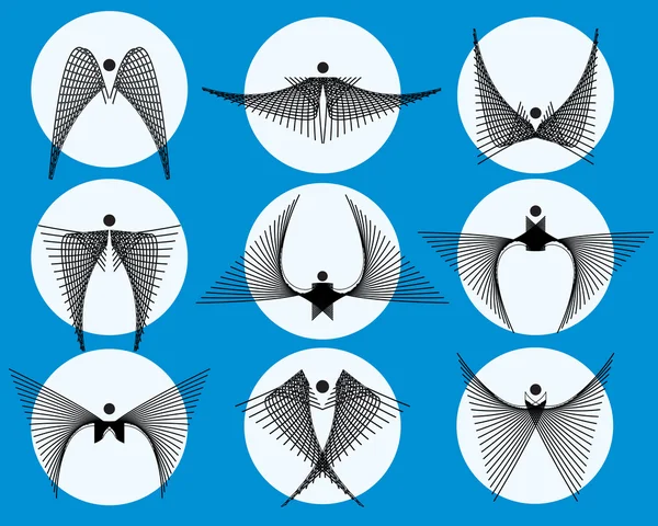 Les oiseaux abstraits — Image vectorielle