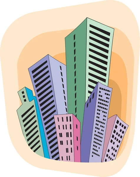 Městské domy — Stockový vektor