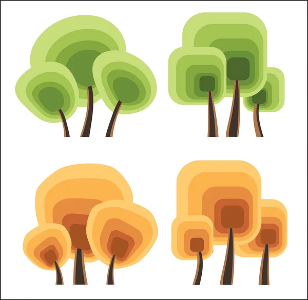 Vektorbäume — Stockvektor