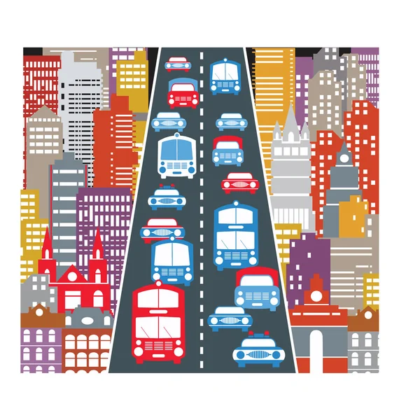 Trafic automobile — Image vectorielle