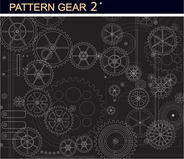 Pattern gear2 — Stock Vector