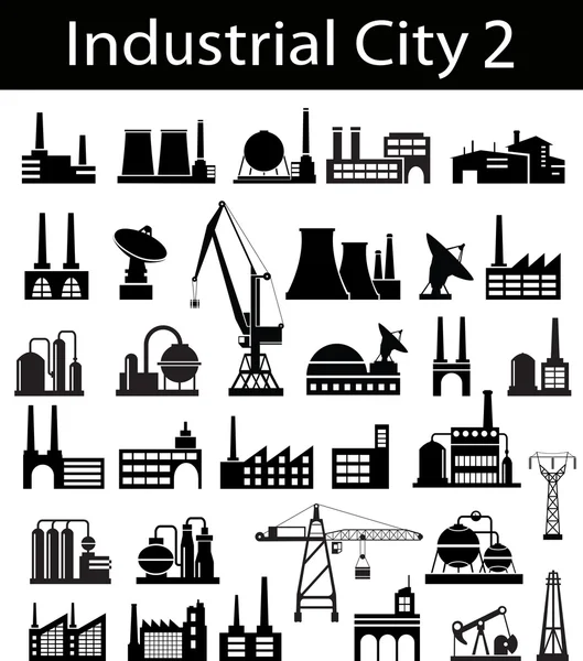 Ipari épületek 2 Jogdíjmentes Stock Illusztrációk
