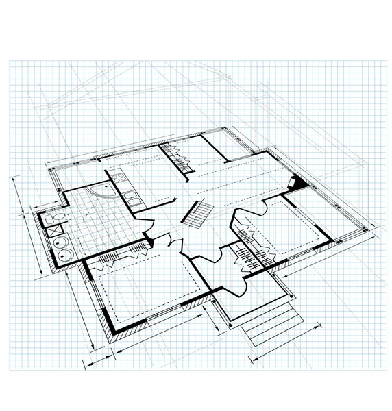 Planificar una casa de campo Gráficos Vectoriales