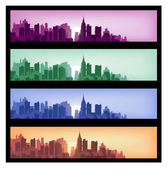 Bannières de ville — Image vectorielle