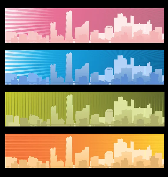 Bannière de ville — Image vectorielle