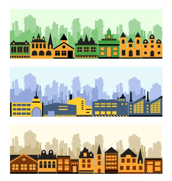 Fragment of the city — Stock Vector
