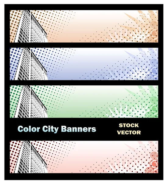 Banners på staden tema — Stock vektor