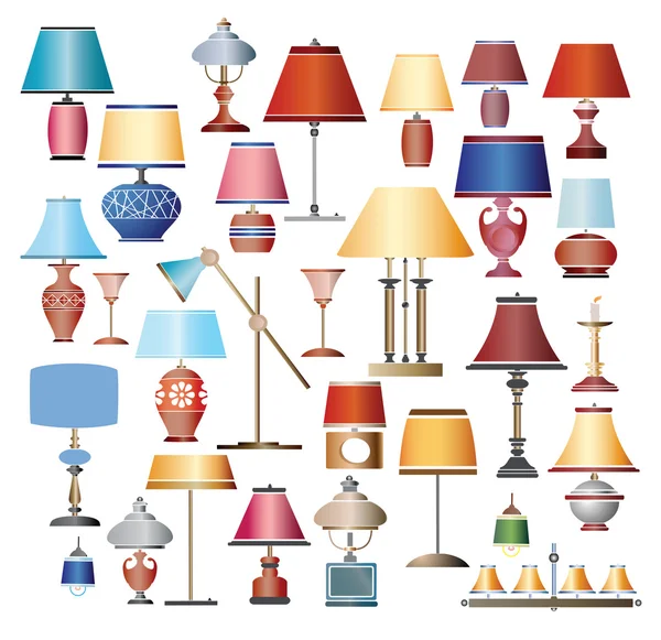 Lampes de couleur — Image vectorielle