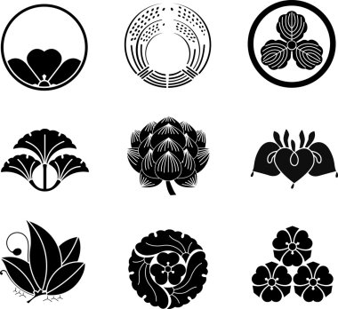 Japanese Family Crests 10 clipart