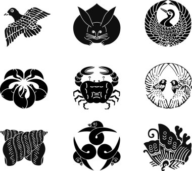 Japanese Family Crests 18 clipart