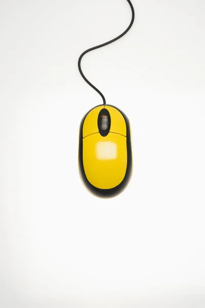 Sarı bilgisayar fare — Stok fotoğraf