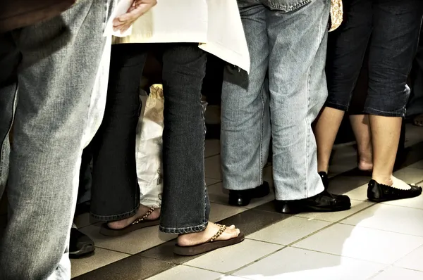 Standing in Line — Stock Photo, Image