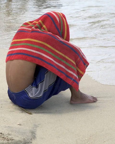 stock image Man on beach