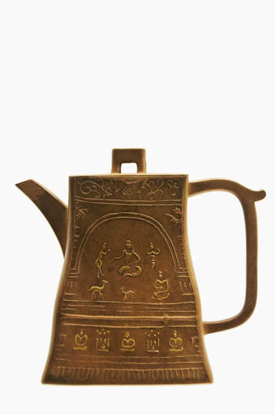 Ancient Metallic Teapot — Stock Photo, Image