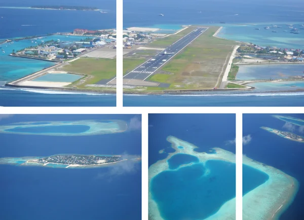 Мальдивские воздушные виды — стоковое фото