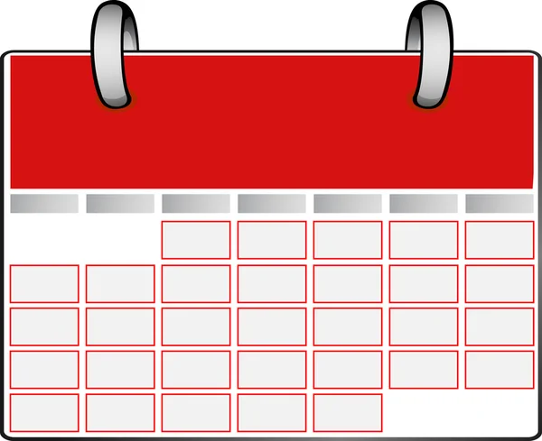 Röda kalendern — Stock vektor