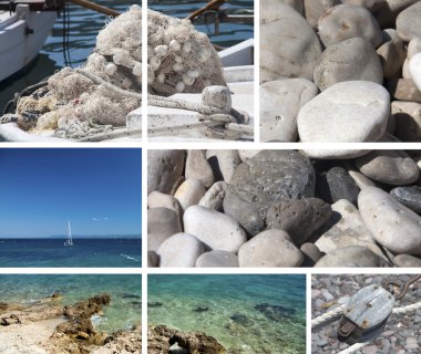 Sicily sea collage clipart