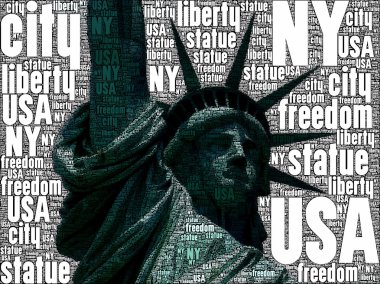 Statue of the freedom clipart