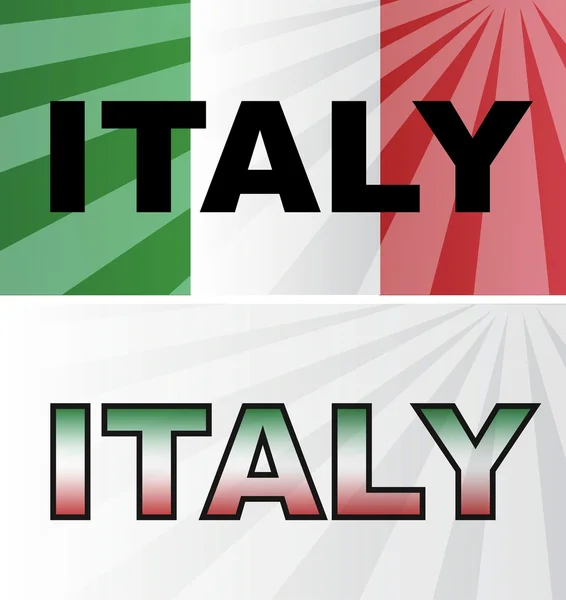 Italy flags — Stock Vector