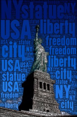 Statue of the freedom clipart