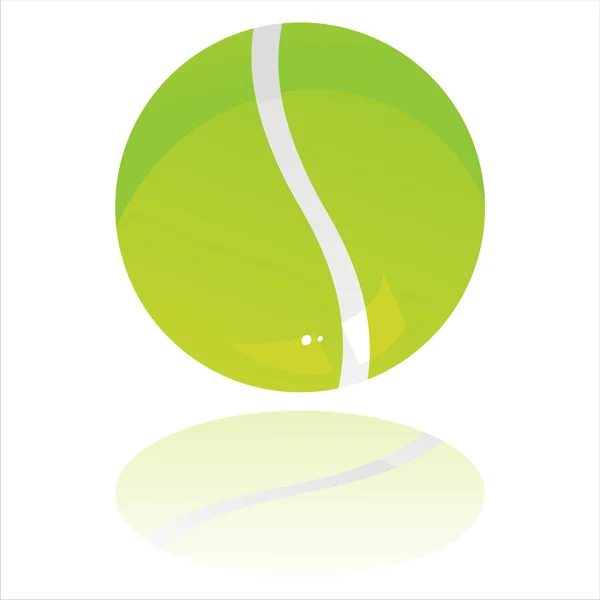 Tennisboll isolerad på vitt — Stock vektor