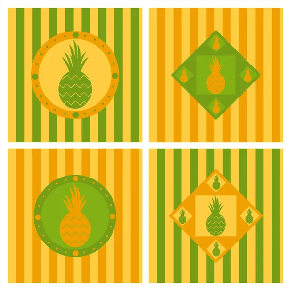 Fonds d'ananas mignon — Image vectorielle