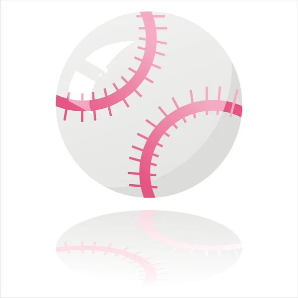 Baseballball isoliert auf weiß — Stockvektor