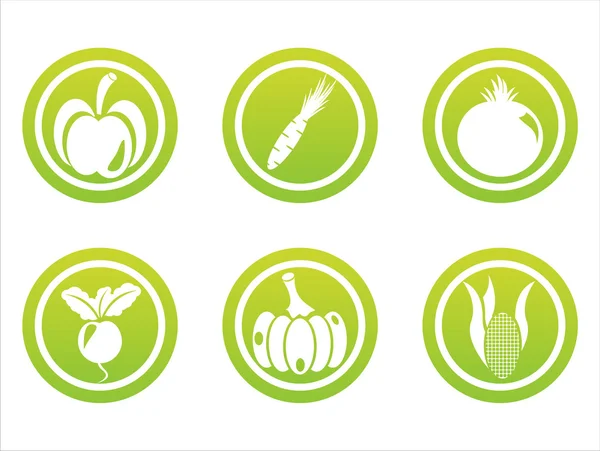 Panneaux légumes verts — Image vectorielle