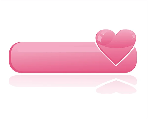 Banner corazón rosa — Archivo Imágenes Vectoriales