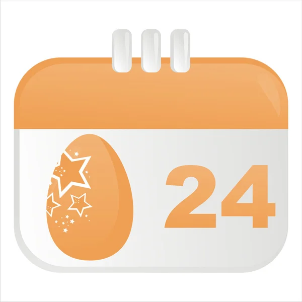 Húsvéti naptár ikonra — Stock Vector