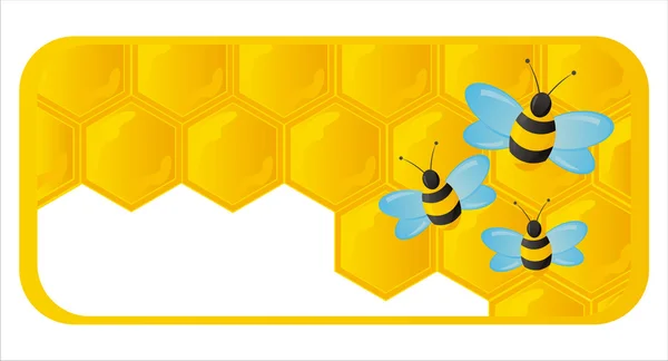 Honeycombs banner — Stock Vector