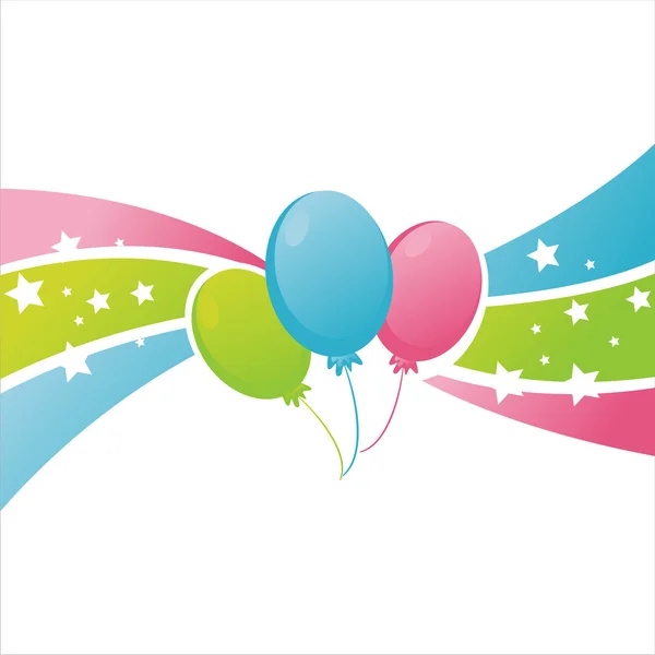 Geburtstag Luftballons Hintergrund — Stockvektor