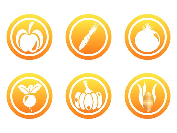 Panneaux orange légumes — Image vectorielle