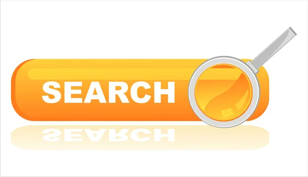 Orange search banner — Stock Vector