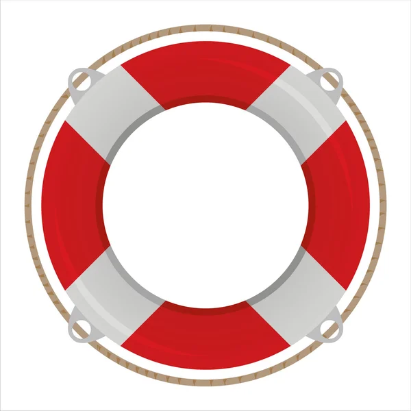 Life buoy isolated on white — Stock Vector