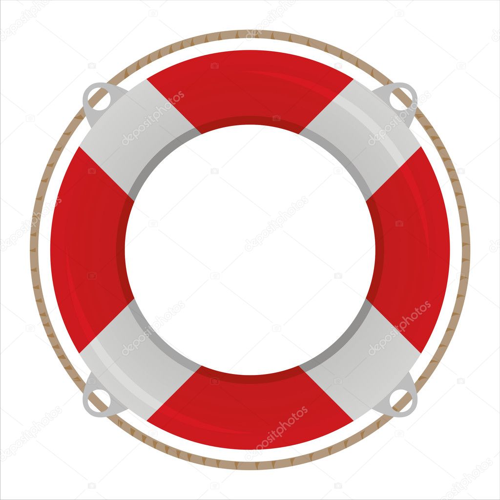 Life buoy isolated on white
